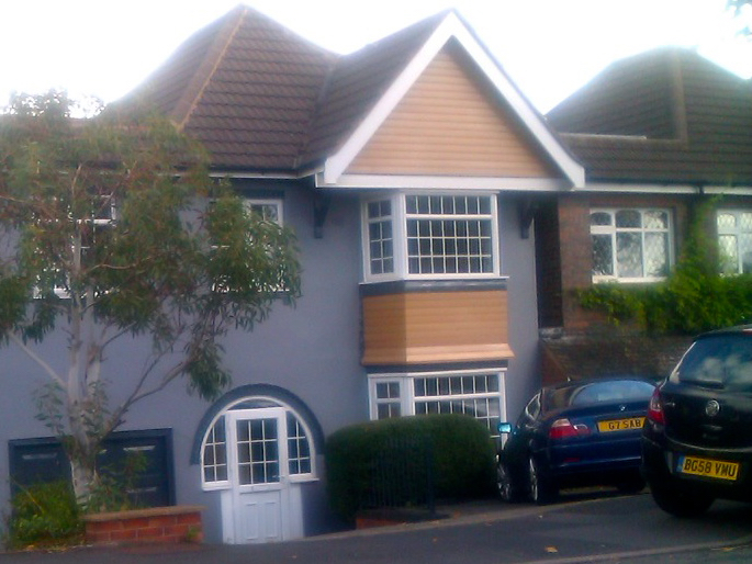 Private house with Recycled Plastic Wood Cladding